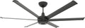 Big Ass Fans – es6 Smart Ceiling Fan – Indoor and Covered Outdoor Use – Lightweight Design – Contemporary Finish with Downrod Mountn - 72', Black