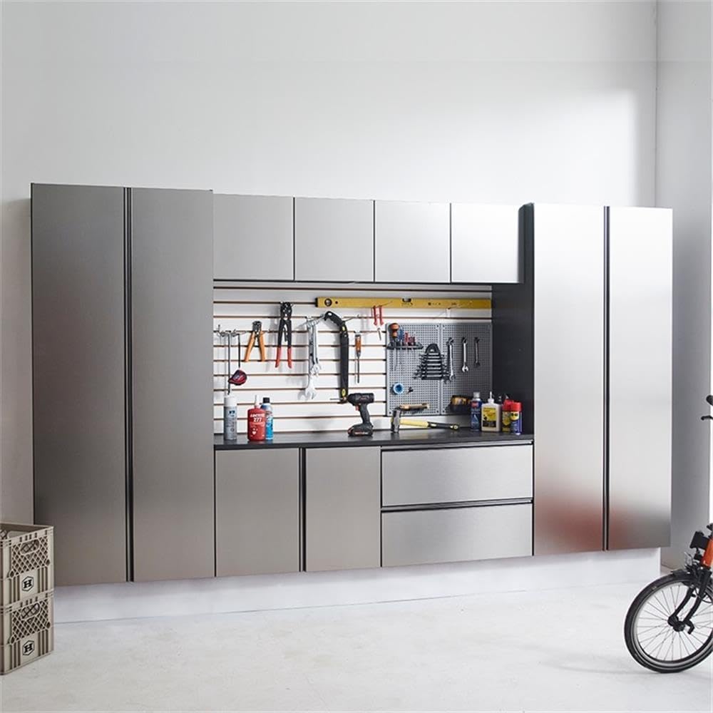 Nova Series 7-Piece Engineered Wood Garage Cabinet Set in Gray
