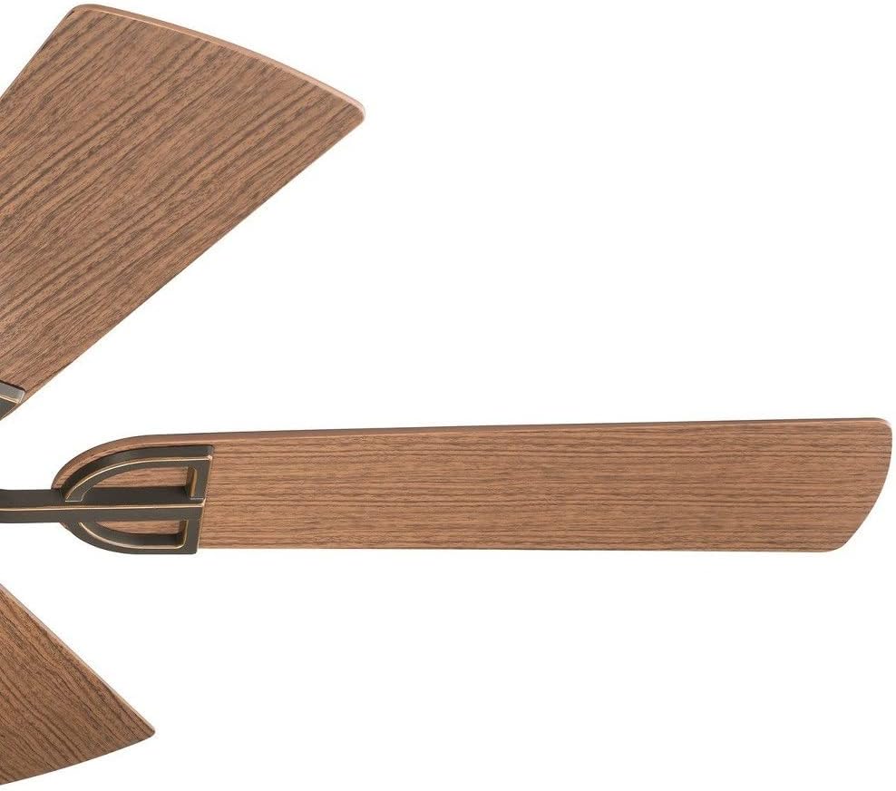 Kichler 310239DBK Lyndon Patio 52 Outdoor Ceiling Fan w/LED Lights & Wall Control, Distressed Black
