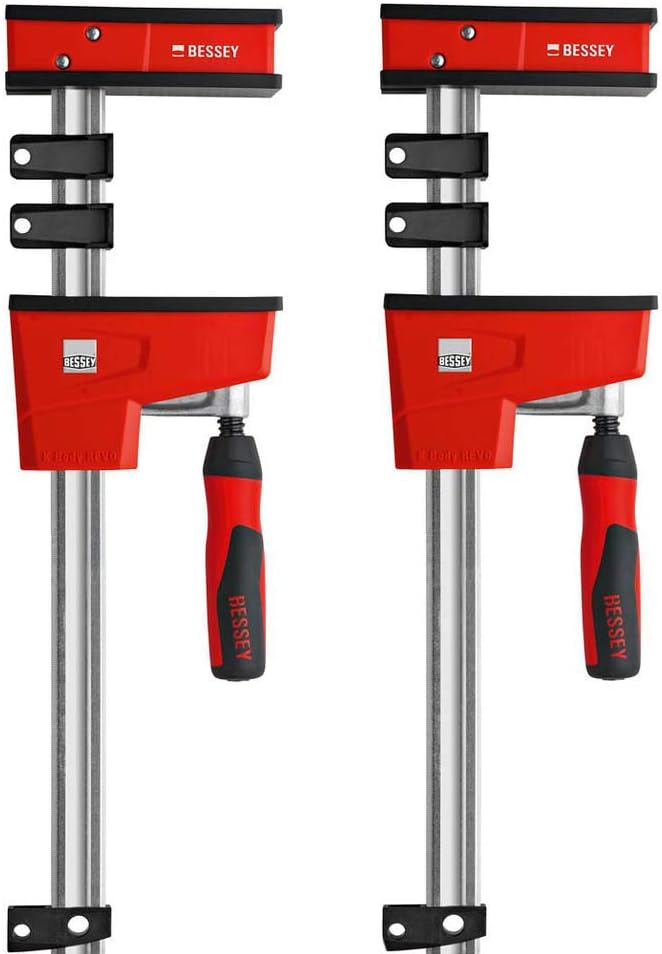 Bessey - K-BODY REVOlution 18' Parallel Clamps with Composite Plastic Handle and 3-3/4-In. Throat Depth - 2-Pack