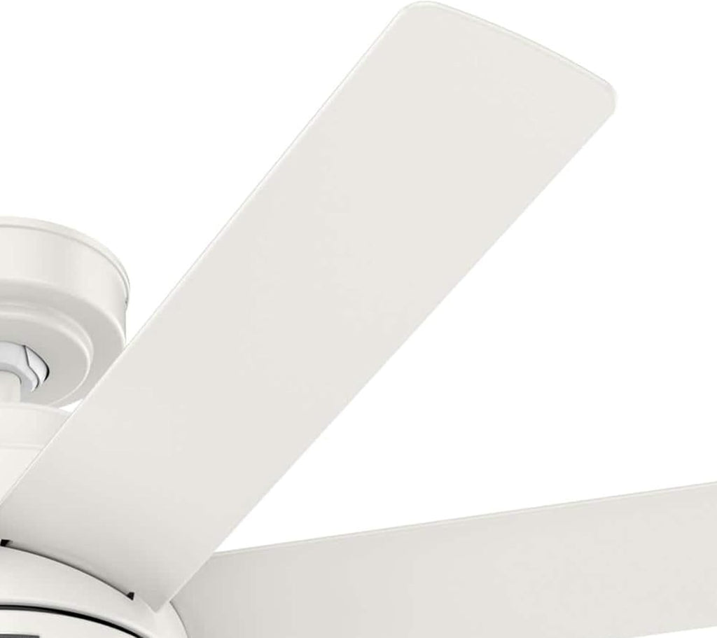 Hunter Fan 52 inch Indoor/Outdoor Fresh White Ceiling Fan with Light and Remote Control for Bedroom, Living Room, Dining Room, Kitchen, Office, Patio, CC5C23C75 (Renewed)