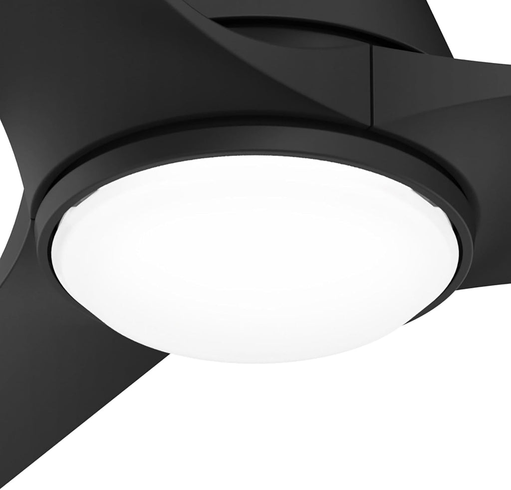 Hunter Fan 52 inch Ceiling Fan with Lights and Remote, Outdoor or Indoor Black Ceiling Fan for Porch, Living Room, Office, Kitchen, Garage (Renewed)