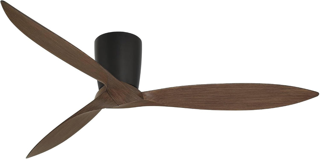 Casa Vieja 56' Tre Black and Walnut Indoor-Outdoor Hugger Ceiling Fan