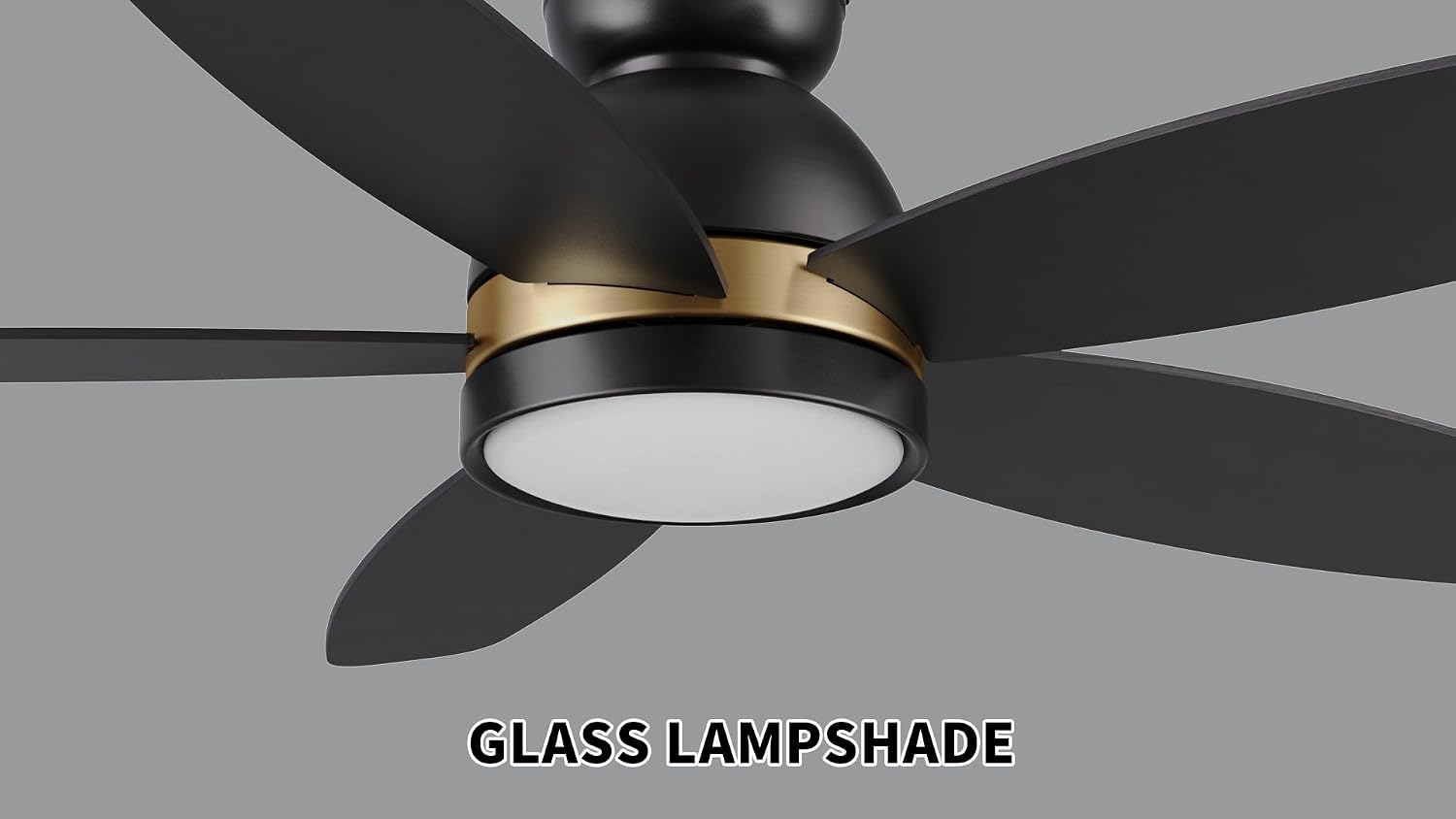 Carro 48' Ceiling Fan with Light Flush Mount, DC 10 Speeds Silent with Remote, 3 Light Colors Dimmable LED Ceiling Fan Low Profile for Living Room, Black