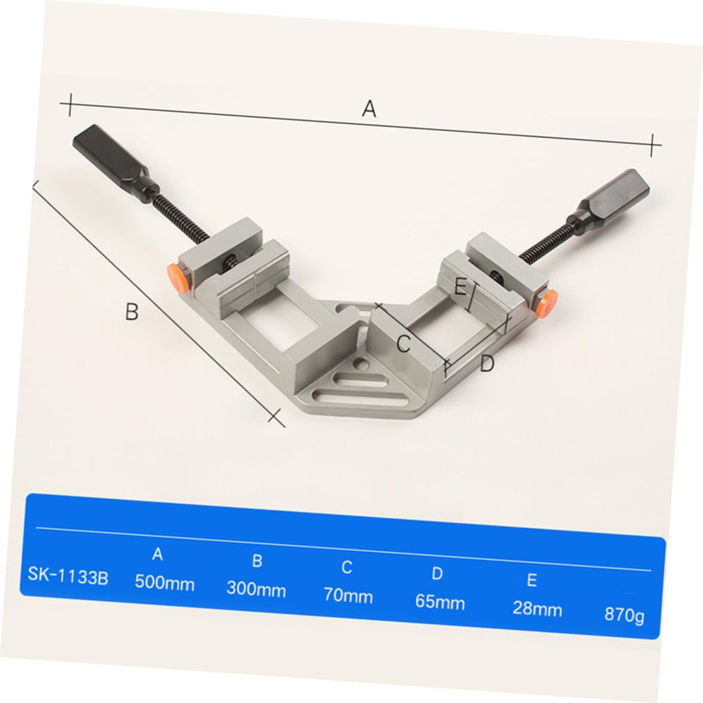 4pcs 90 Degree Quick Release Double Handle Corner Clamps for Woodworking Photo Framing Right Angle Aluminum Alloy Clamping Tool