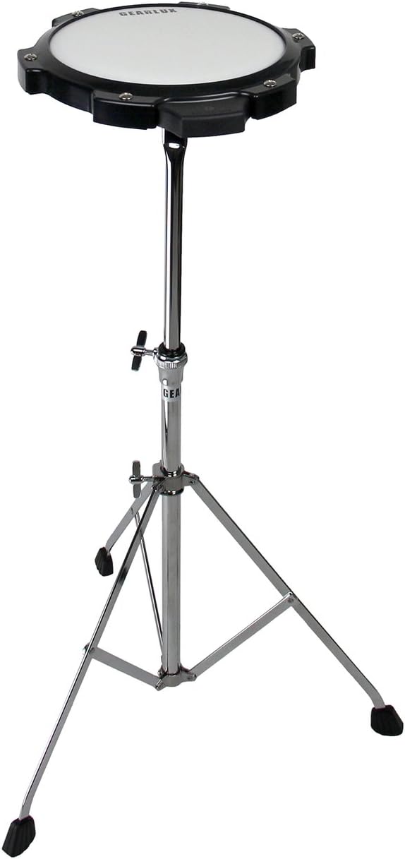 Gearlux 32-Note Glockenspiel Bell Kit with Adjustable Stand, Drum Practice Pad, Carrying Bag