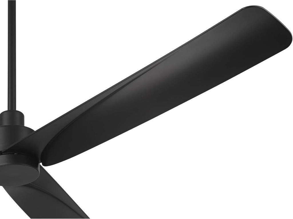 Casa Vieja 60' Sailplane Modern Industrial Indoor Outdoor Ceiling Fan 3 Blade Remote Control Matte Black Finish Blades Bedroom Patio Living Room Kitchen Porch Damp Rated Decorative DC Motor Garage