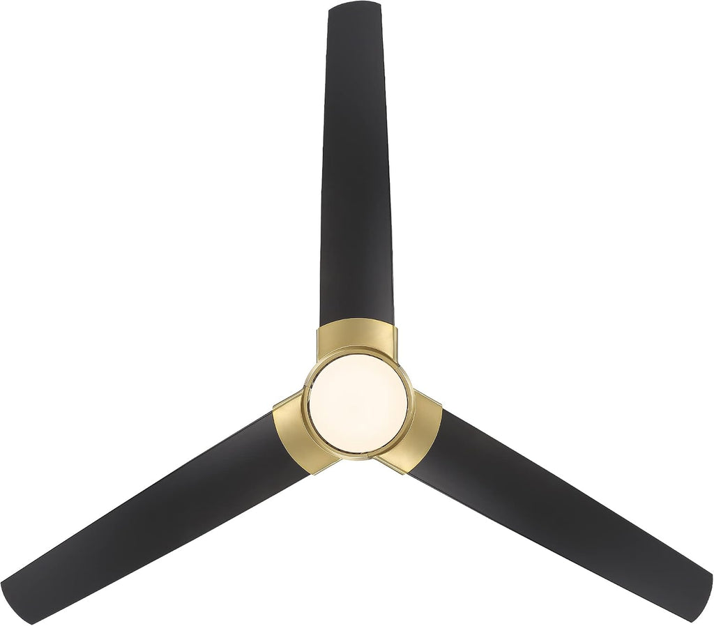 WAC Lighting F-088L-SB/MB Zelda Indoor Ceiling Fan Soft Brass Matte Black