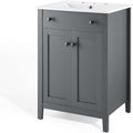 Sink Vanity Cabinet, Wood, Grey Gray White, Modern Contemporary, Hotel Bedroom Bathroom Master Suite