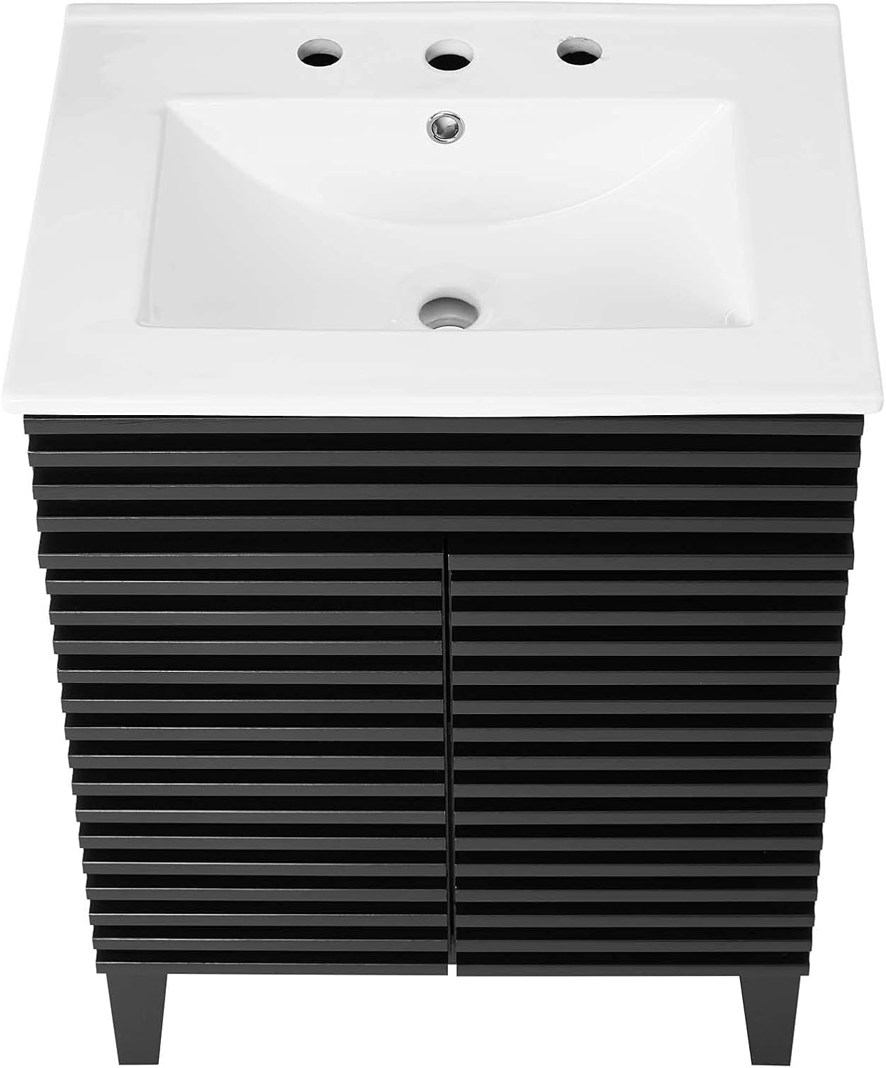 Sink Vanity Cabinet, Wood, Black White, Modern Contemporary, Hotel Bedroom Bathroom Master Suite