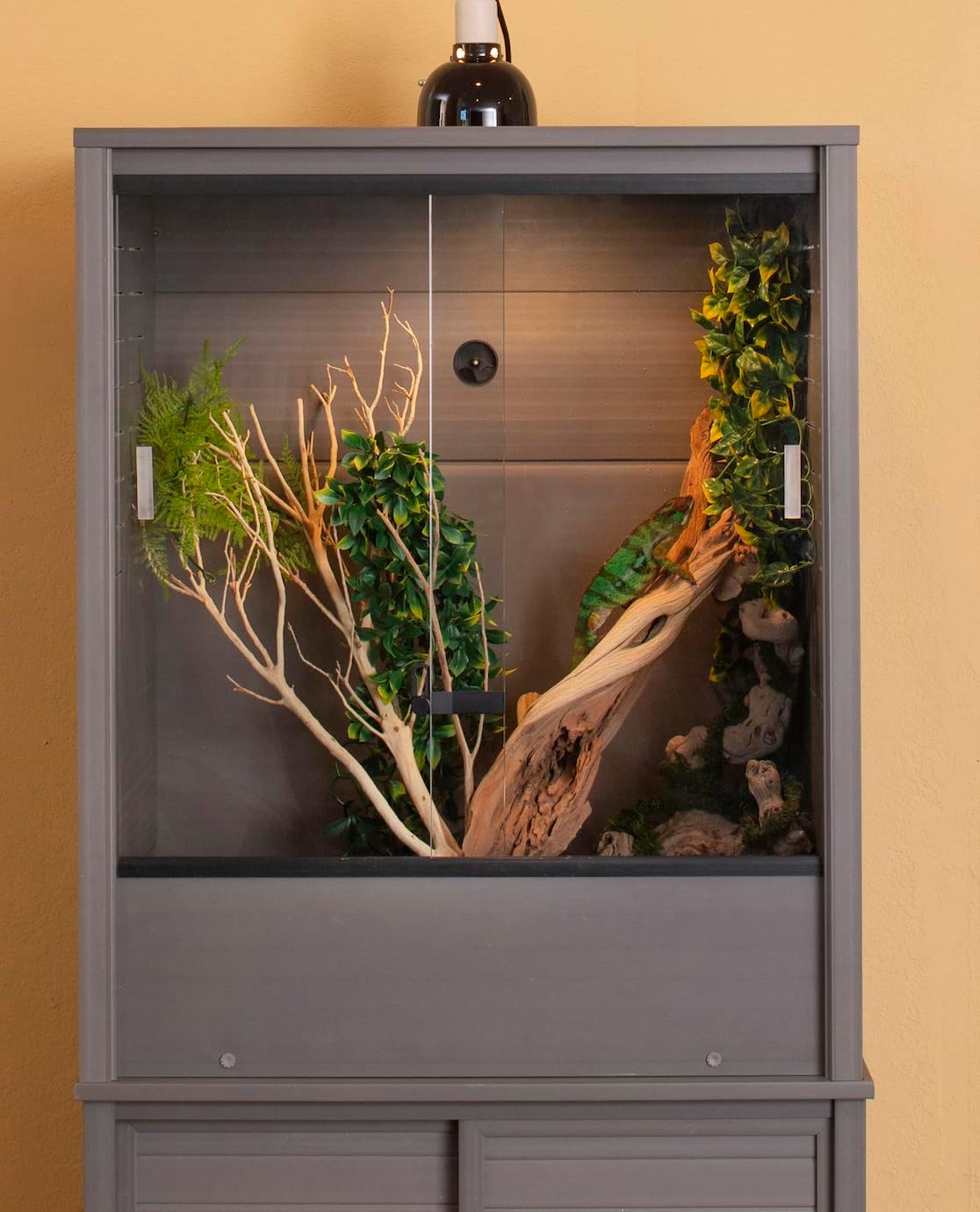 New Age Pet ECOFLEX Madagascar Vertical Chameleon Lounge and Stand in Grey