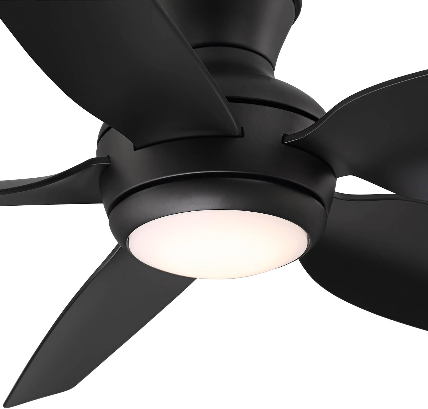 Casa Vieja 52' Del Diego Modern Industrial Hugger Indoor Outdoor Ceiling Fan with LED Light Remote Control Matte Black Damp Rated for Patio Exterior House Home Porch Gazebo Garage Barn