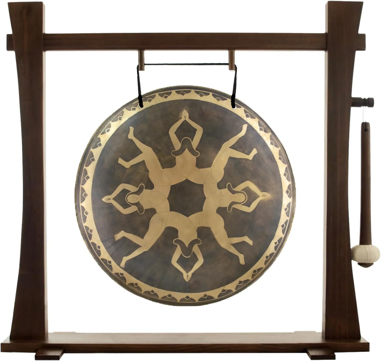 16' Divine Emotion Gong on Spirit Guide Gong Stand - Includes Gong, Stand, & Mallet/Warm Bell-Like Sound/Great for Meditation
