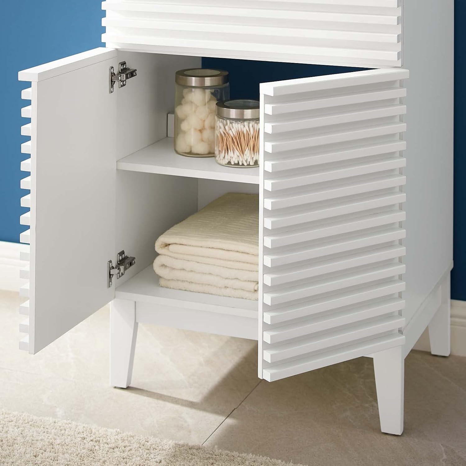 Sink Vanity Cabinet, Wood, White, Modern Contemporary, Hotel Bedroom Bathroom Master Suite Guest