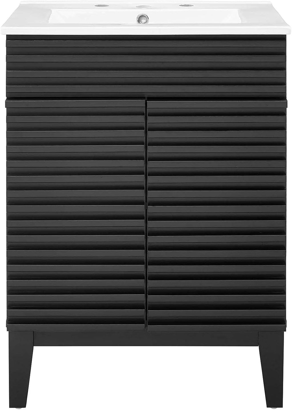 Sink Vanity Cabinet, Wood, Black White, Modern Contemporary, Hotel Bedroom Bathroom Master Suite