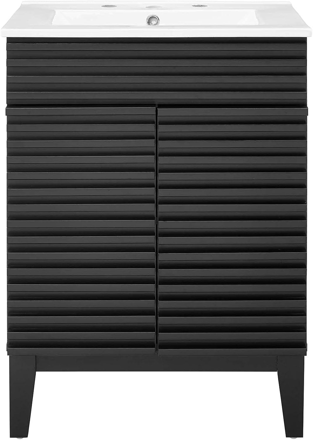 Sink Vanity Cabinet, Wood, Black White, Modern Contemporary, Hotel Bedroom Bathroom Master Suite