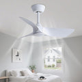 30 Inch White Small Ceiling Fan No Light with Remote 6 speeds | 30 inch quiet ceiling fan no light. 6 speeds, reversible DC motor, timer for small room, bedroom, kitchen, covered patio