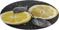 Lemon with on Black and White Coral Velvet Round Floor Mat Non-Slip Bath Rug Floor Covering for Bathroom Vanity Guest Suite & Vacation Home