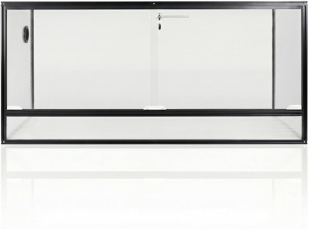 120 Gallon Bearded Dragon Tank, 48'x24'x24' (4x2x2 ft) Large Reptile Terrarium, Reptile Enclosure with Aluminum Frame, Mesh Top, Sliding Lock Doors