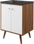 Sink Vanity Cabinet, Wood, White Black, Modern Contemporary, Hotel Bedroom Bathroom Master Suite