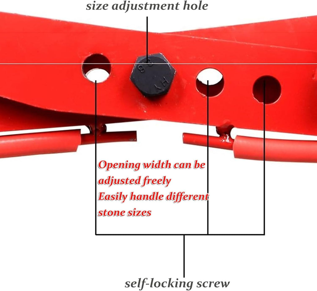 23In Thickened Chain Link Lifting Tongs - Heavy Duty Steel Clamp for Granite, Glass, Metal & Stone Slabs - Vertical Plate Rigging Tool for Secure Lifting & Spre,12in