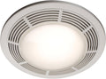 Broan-NuTone 750 Round Fan and Light Combo for Bathroom and Home, White Grille with Glass Lens, 100-Watts, 3.5 Sones, 100 CFM