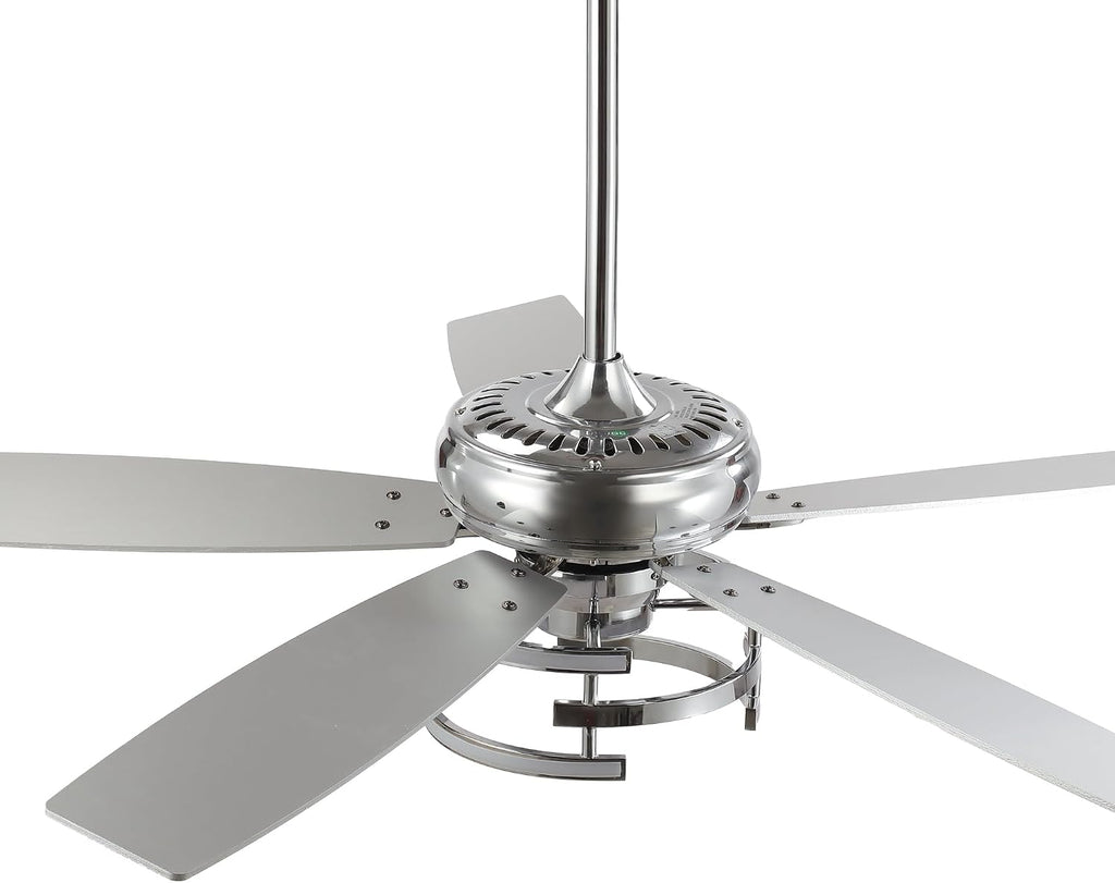 Ceiling Fans with Lights and Remote - Modern Silver Ceiling Fan with 3CCT, 6 Speeds, Quiet, Dual-Sided Reversible Blades Indoor Outdoor Chandelier Fan for Bedroom Living Room