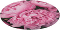 Pink Peony Coral Velvet Round Floor Mat Non-Slip Bath Rug Floor Covering for Bathroom Vanity Guest Suite & Vacation Home
