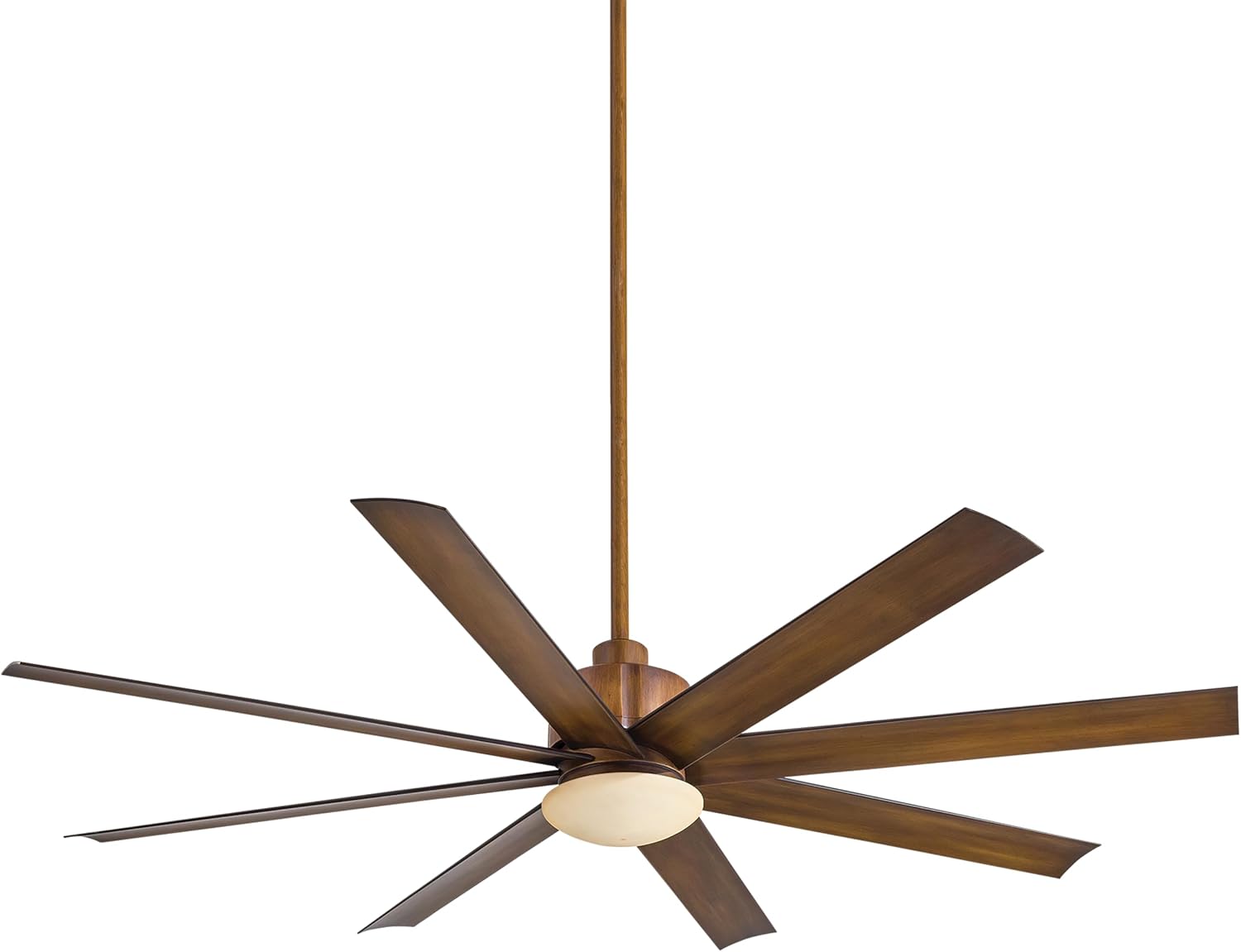 MINKA-AIRE F888L-DK Slipstream 65' 8-Blade LED Ceiling Fan in Distressed Koa Finish with Distressed Koa Blades and Tinted Opal Glass