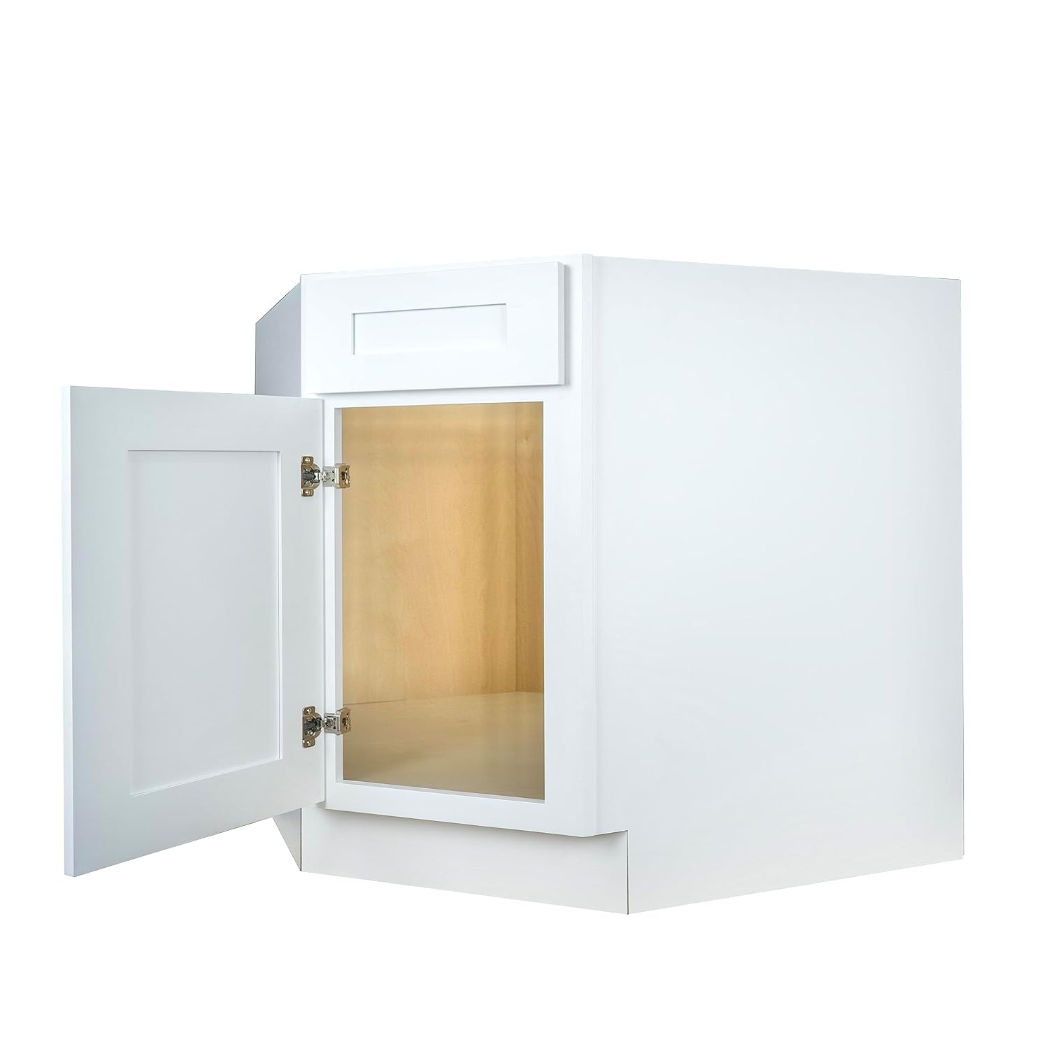 Hollywood Fabiani Design Corner Sink Base Kitchen Cabinet 36 in. W x 24 in. D x 34.5 in. H in Shaker White Ready to Assemble