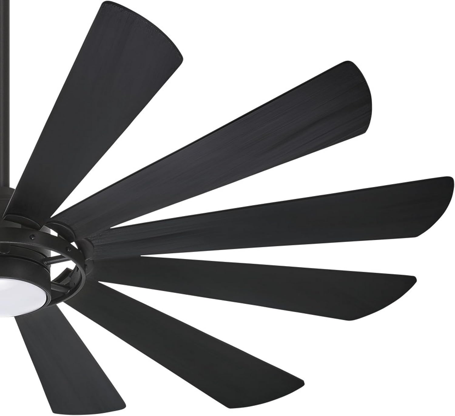MINKA-AIRE F870L-TCL Windmolen 65 Inch Outdoor Ceiling Fan with LED Light and Remote Control, Textured Coal