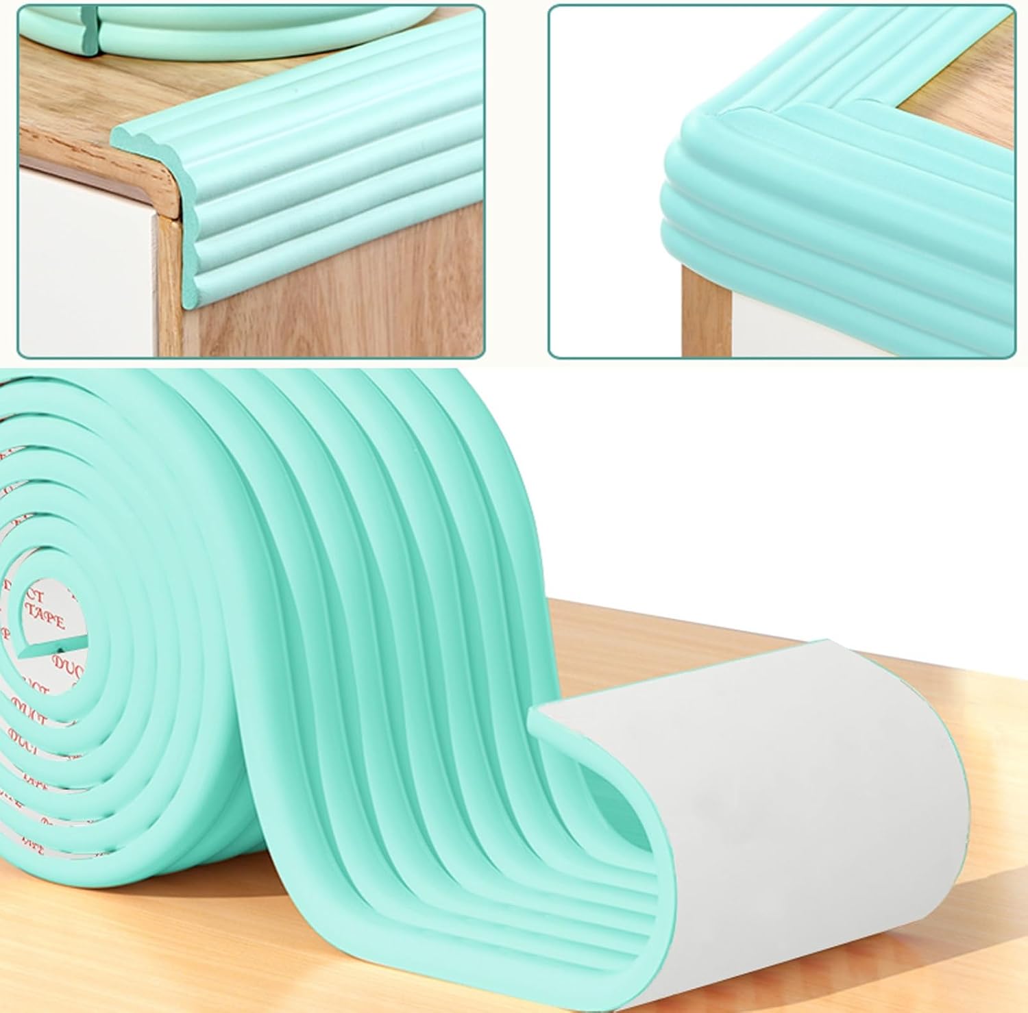 Extra Thick Furniture Table Edge Protectors Foam, Furniture Edge & Corner Guards, Protectors Table Edge Safe Corner for Furniture Corner Use(Wood,20M)