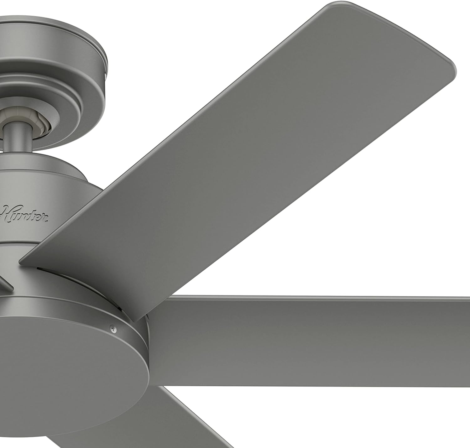 Hunter Fan 44 in Casual Matte Silver Finish Outdoor Ceiling Fan with 6 Blades (Renewed)
