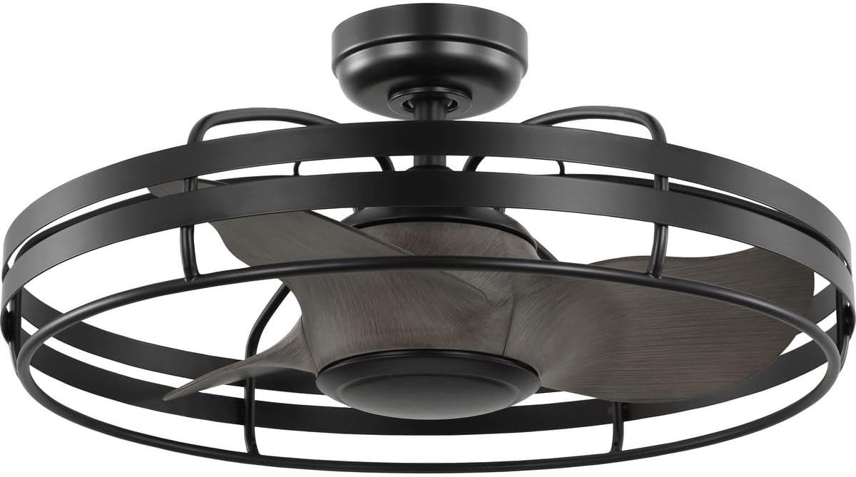 Progress Lighting P250096-31M Bastrop 26' Damp Rated Ceiling Fan, Matte Black