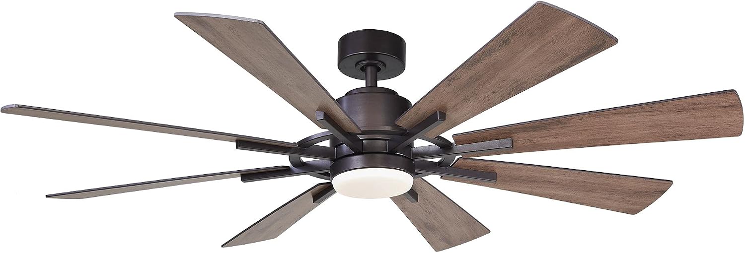 Ceiling Fans with Lights and Remote, 60 Inch Farmhouse Chandelier Ceiling Fan for Bedroom Rustic Lighting Ceiling Fans Outdoor Indoor, DC Motor Reversible 8 Blades, Noiseless, ETL, Oil Rubbed Bronze