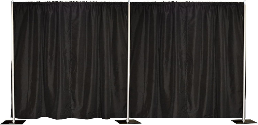 8'x20' Pipe and Drape Backdrop Kit in Premier Fabric (8'x20' Black) Upgraded Version