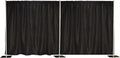 8'x20' Pipe and Drape Backdrop Kit in Premier Fabric (8'x20' Black) Upgraded Version