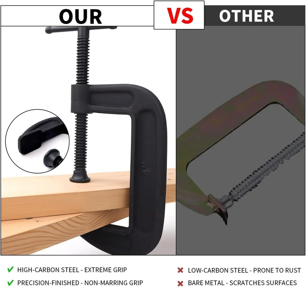 Heavy Duty Thick C-type Clamp 1Pcs Wood Working G Clamps Fast Metal Powerful Clamp Fixing Clamp 2 3 4 5 6 8 10 12 Inch(10 inch)