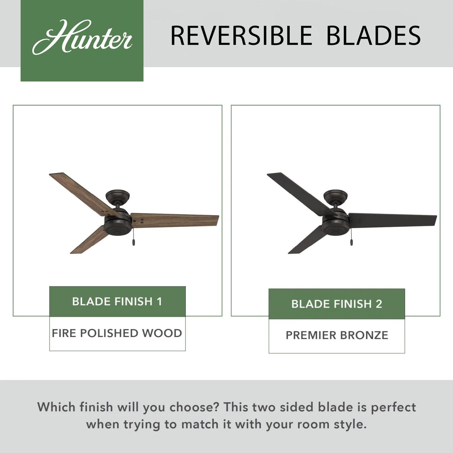 Hunter Fan 52 inch Outdoor Industrial Ceiling fan, 3-Blade (Renewed) (Premier Bronze)