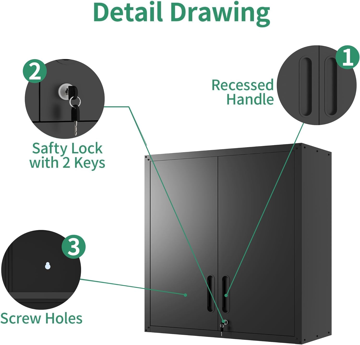 10-Piece Heavy Duty Steel Garage Cabinet System | All-in-One Modular Garage Cabinet Set for Ultimate Workshop Organization | Easy Assembly Garage Storage Cabinets & Tool Bench (Black)
