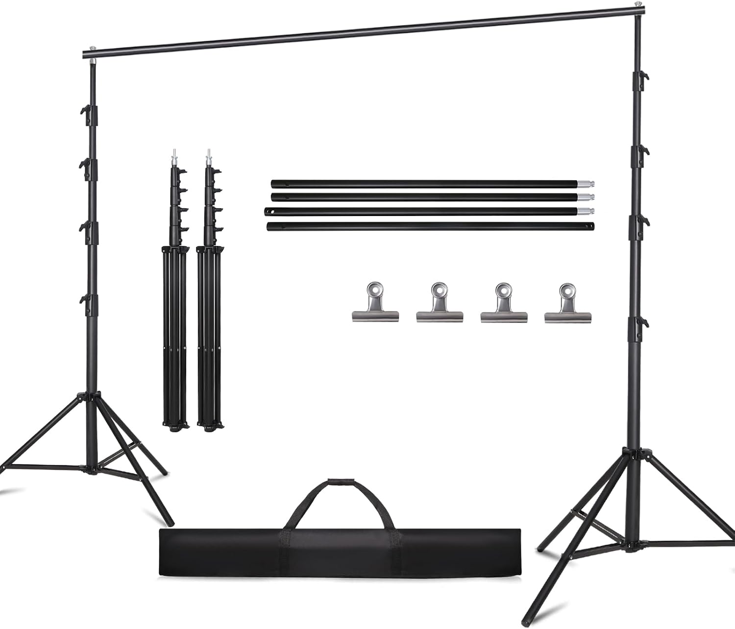 14.11X 13.12 FT Large Heavy Duty Backdrop Stand, Adjustable Photography Studio Photo Background Support System with Carry Bag for Parties, Events Decoration, Wedding, Birthday, Portrait