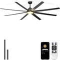 84'' Ceiling Fan with Lights - Remote & APP Control, Large Industrial DC Motor Fan for Covered Outdoor Patios, Warehouse, Shop, Garage, Black