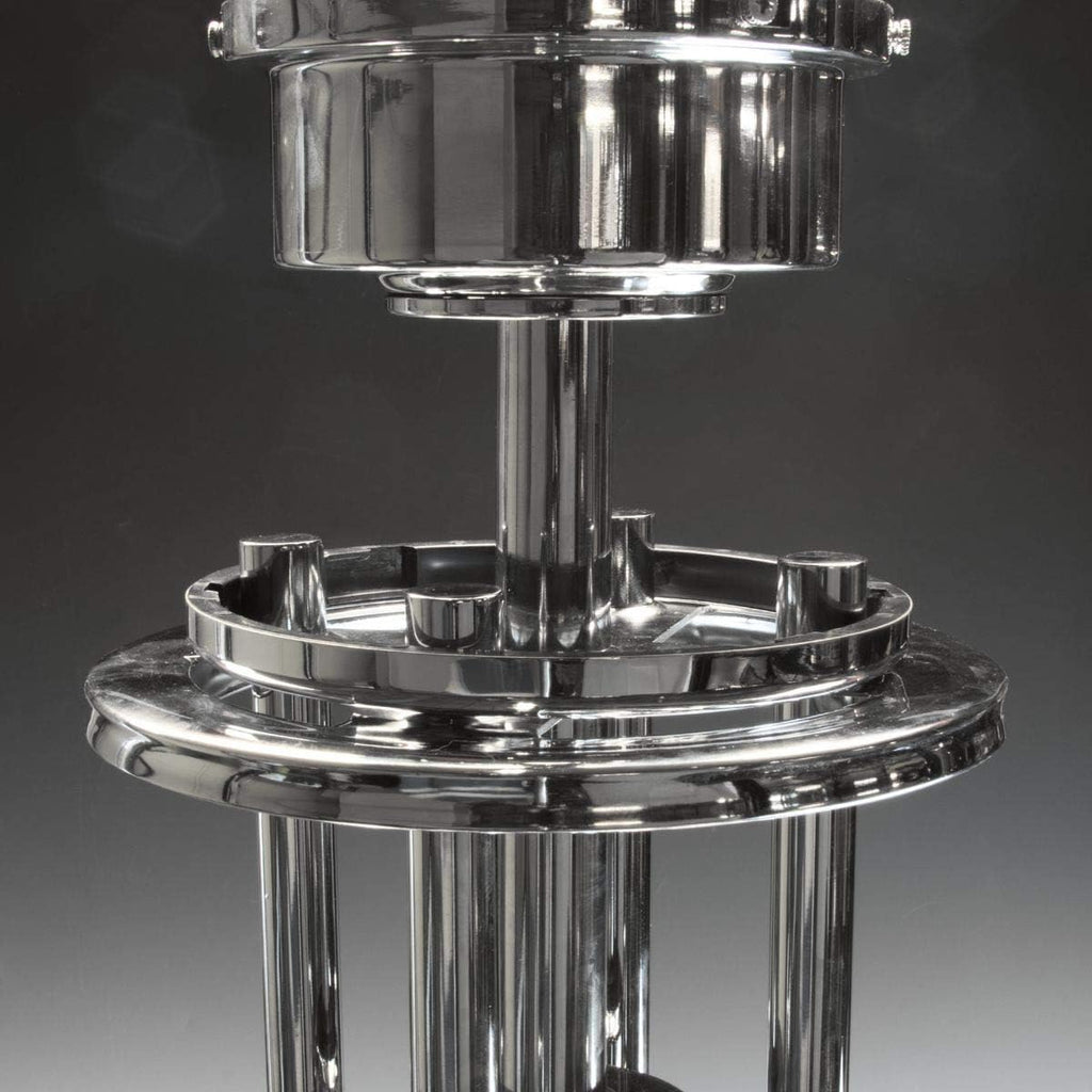 Progress Lighting P2570-15 Protruding Mount, 2 Black Blades Ceiling fan, Polished Chrome, 18.13x56.00x56.00