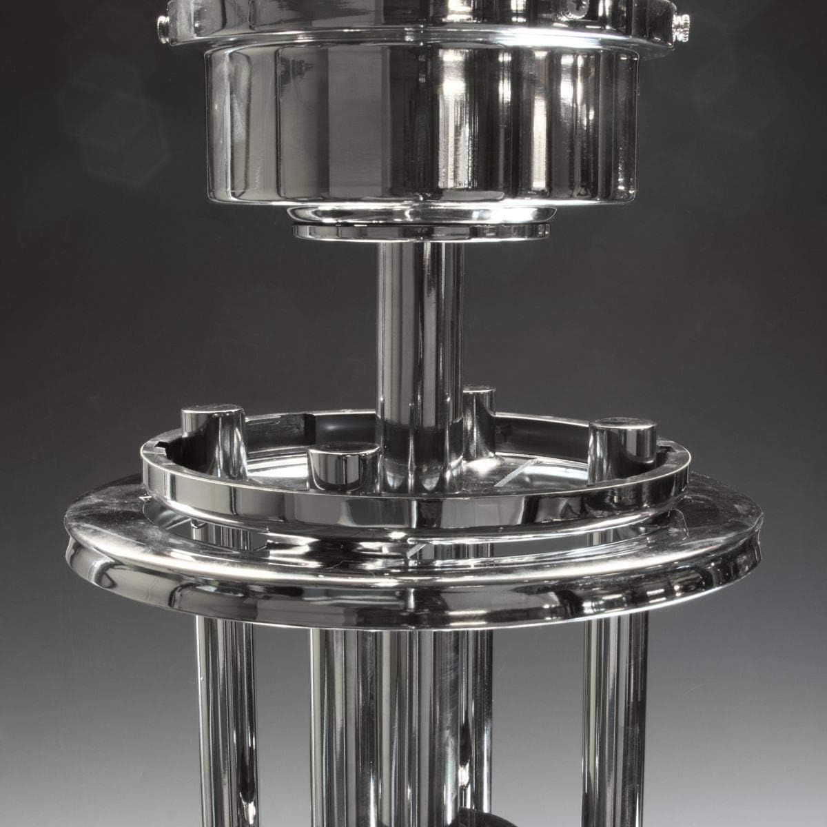 Progress Lighting P2570-15 Protruding Mount, 2 Black Blades Ceiling fan, Polished Chrome, 18.13x56.00x56.00