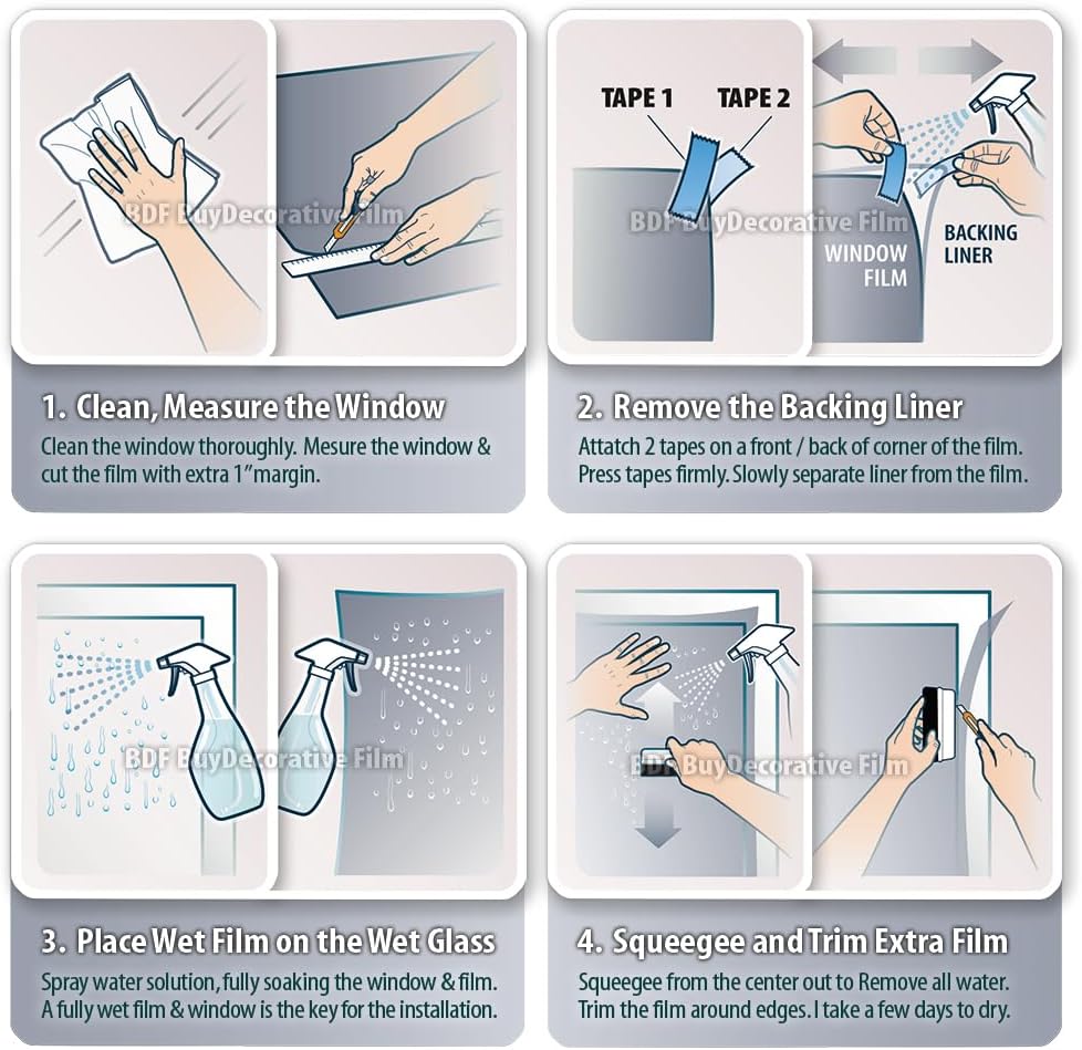 BDF PRGD Window Film Premium Color High Heat Control and Daytime Privacy Gold Outside, Silver Inside - 48in X 24ft