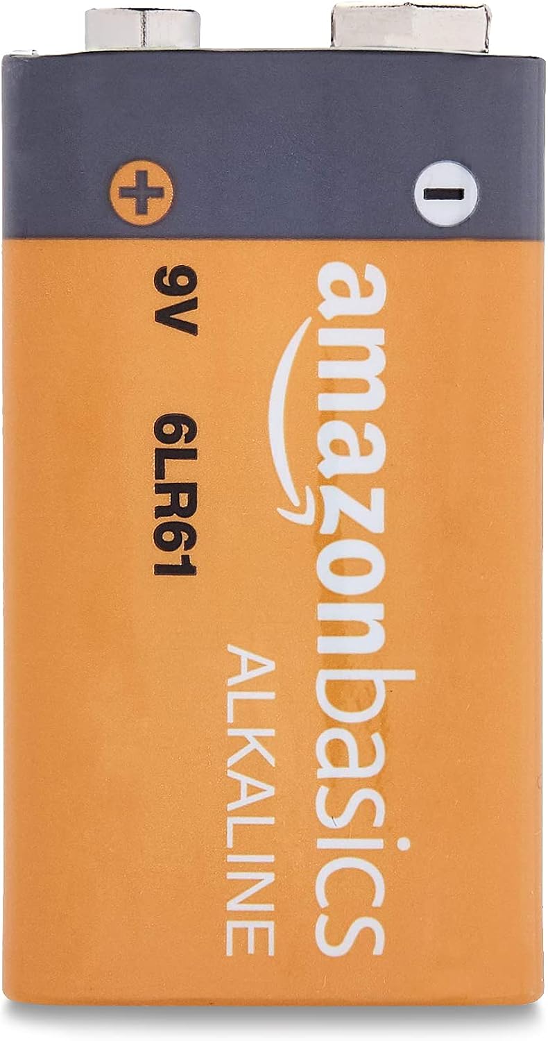 Amazon Basics 192-Count 9V Long-Lasting All-Purpose Alkaline Batteries for Smoke Detector, 5-Year Shelf Life (8 Packs of 24)