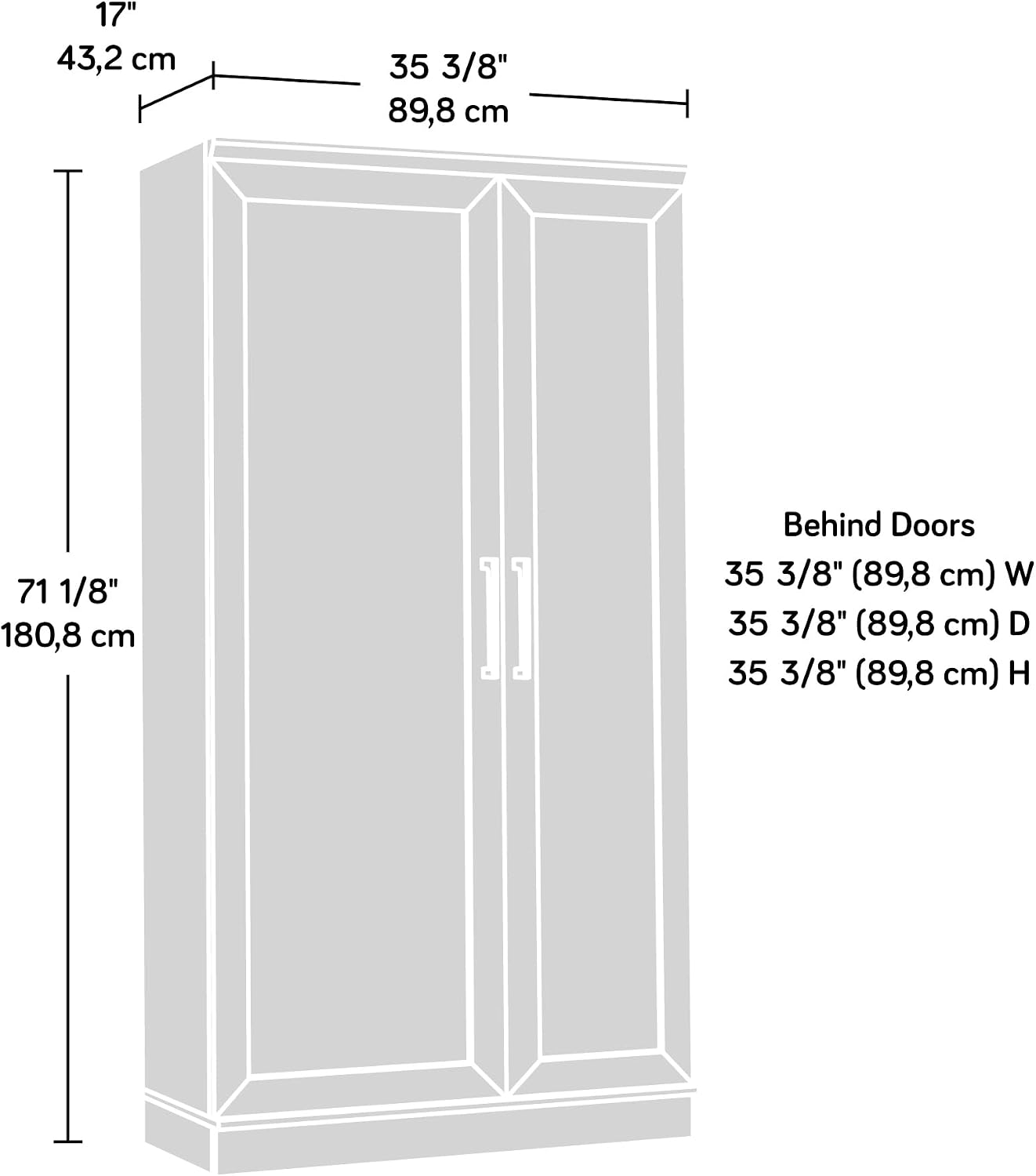 Sauder HomePlus Storage Cabinet/ Pantry cabinets, Sienna Oak finish