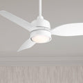 Casa Vieja 36' Verdin Modern Indoor Outdoor Ceiling Fan 3 Blade LED Light Remote Control Matte White Finish Blades Bedroom Patio Living Room Kitchen Porch Damp Rated Decorative Dimmable Garage