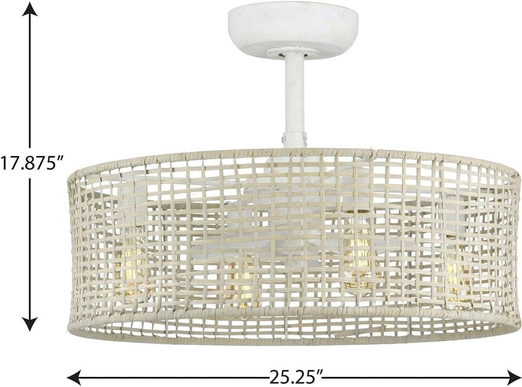 Progress Lighting P250068-151-WB LED Ceiling Fan from Belva Collection 25.25 inches