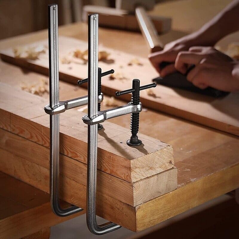 2-Pack 12-Inch Bar Clamps Drop Forged Steel Bar Clamps for Woodworking